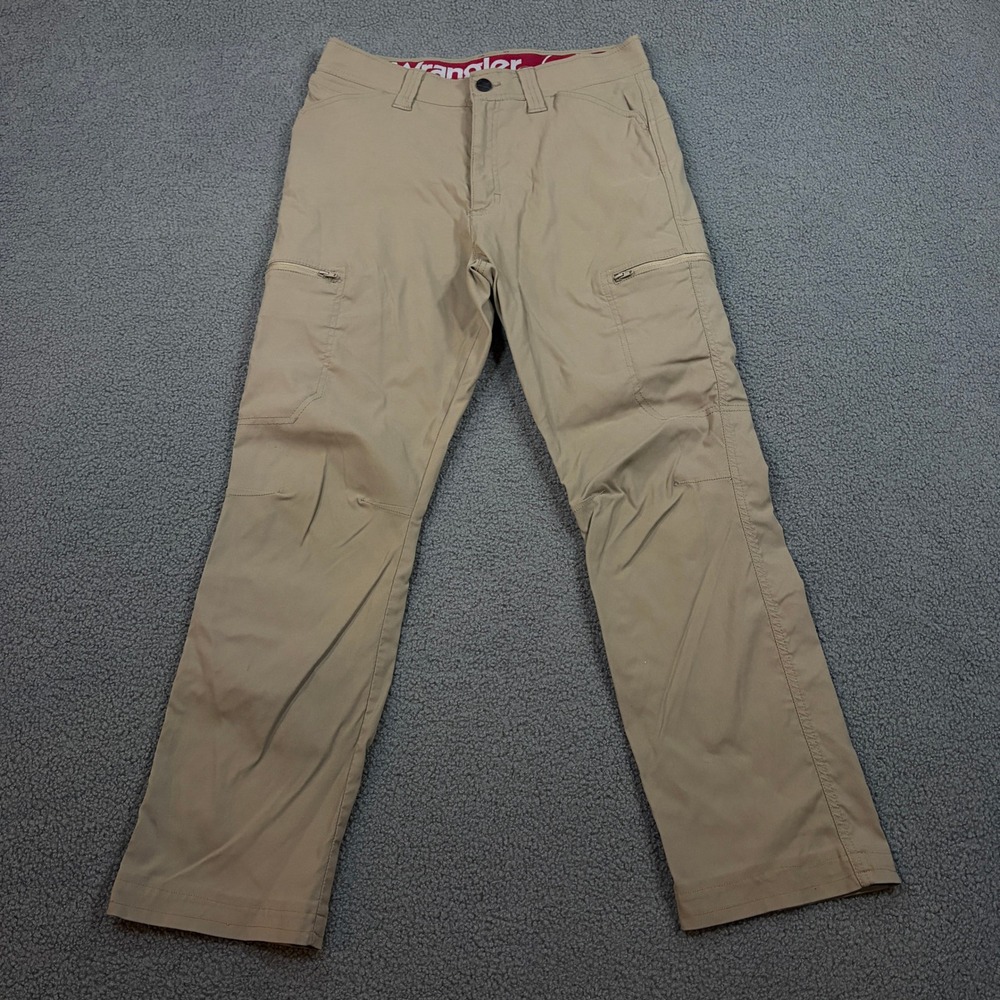 Wrangler Cargo Pants Mens 30x30 Tan 10NW788FR Outdoor Stretch Nylon Utility